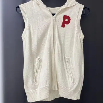 핑크하우스 후드 부착 베스트 프리 사이즈