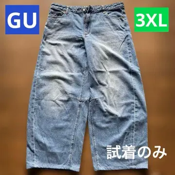 GU 배럴 레그 데님 팬츠 3XL