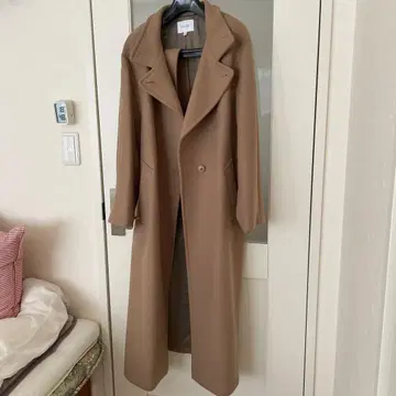 유나이티드 애로우즈 베이지 롱 코트 오버 사이즈