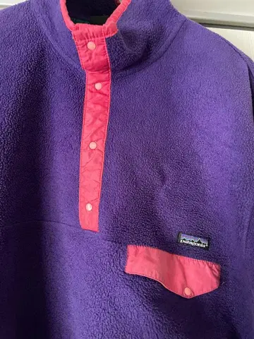 [ 90s 에그플랜트 ] patagonia 스냅T usa L 구제 의류