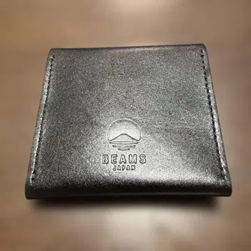 BEAMS JAPAN 블랙 가죽 코인 케이스