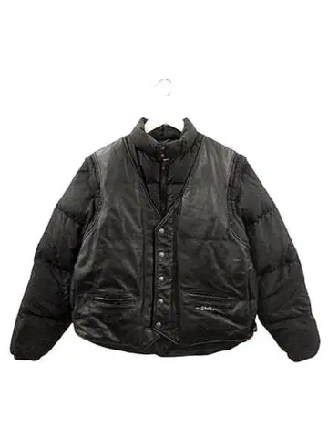 SCHOTT 90s 2WAY 가죽 베스트 다운 자켓 USA제 44