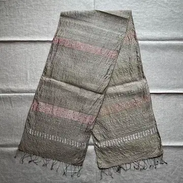 라오스 * 스톨 실크  초목 염색 수제 핸드메이드