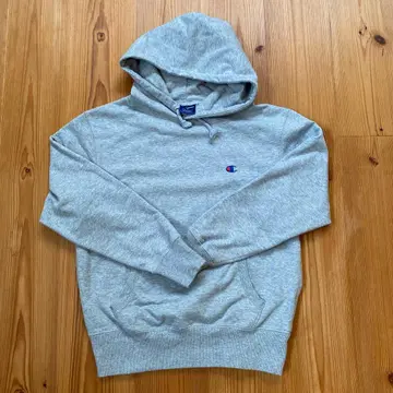 Champion 그레이 후드 부착 후드티 S