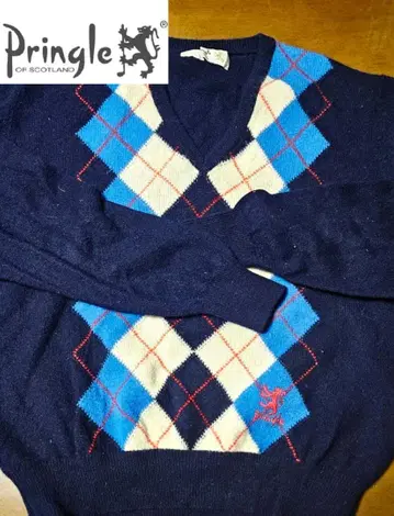 초고급 새상품급 Pringle of Scotland 아가일 스웨터 42