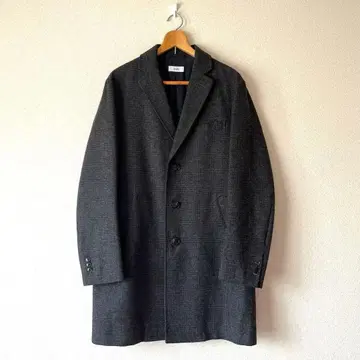 SHIPS 남성용 체스터 코트 글렌체크 그레이