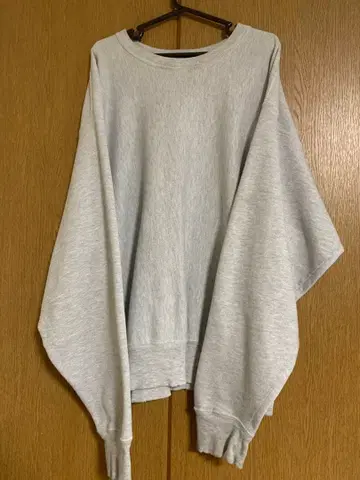 Champion 리버스 위브 그레이 파일 안감 맨투맨