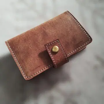 LITSTA 가죽 코인 케이스/동전 지갑 브라운