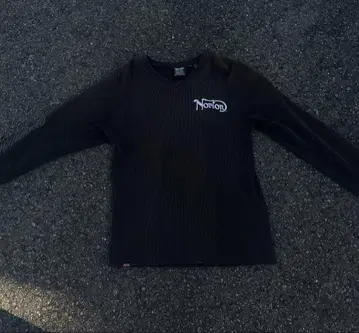 Norton 블랙 V넥 긴팔 스웨터 서멀