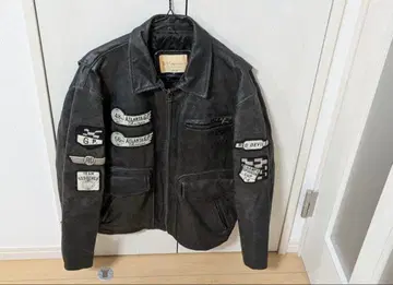 빈티지 KUN KOK 레드 데빌 소가죽 가죽 재킷 사이즈 M