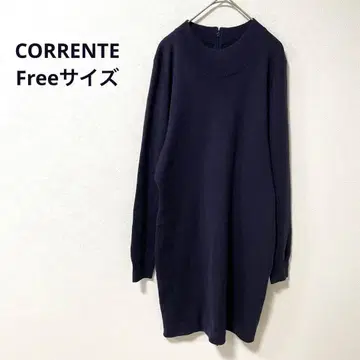 CORRENTE 모 100% 이탈리아제 소재 사용 원피스 뒷면 지퍼 부착