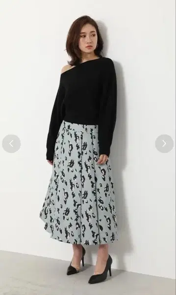 택 포함 새상품 프레이 아이디 레오파드 스커트 플레어 스커트