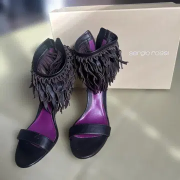 세르지오 롯지 프린지 샌들 37 미사용품