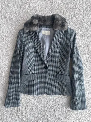 새상품급 UNTITLED 체크 무늬 테일러드 자켓 2