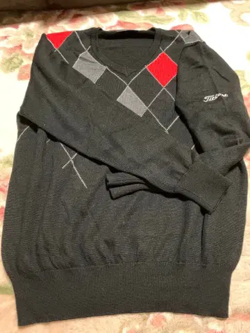 Titleist 아가일 V넥 스웨터