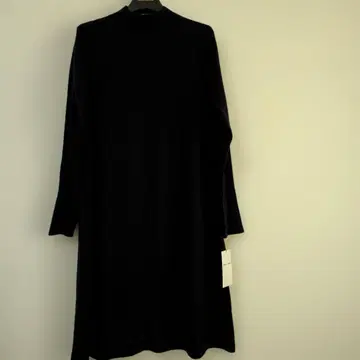 네이비 하이넥 롱 니트 원피스 L 사이즈 미사용 새상품