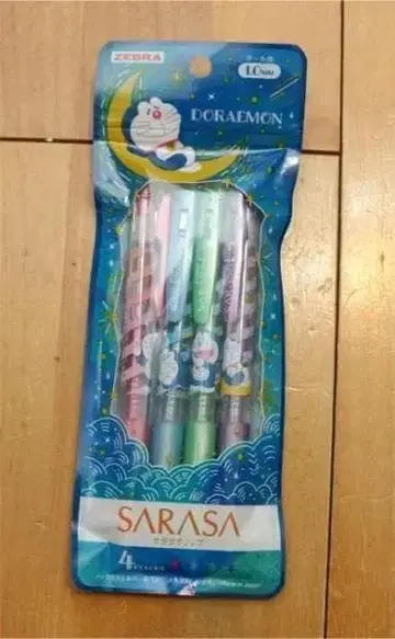 새상품 SARASA 클립 사라사 볼펜 4색 4 도라에몽