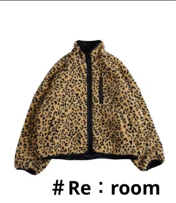 [ 새상품 ] Re:room 레오파드 보아 블루종/남성용/S-M