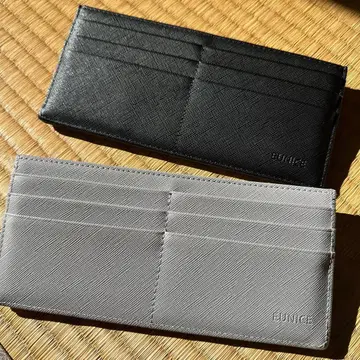 EUNICE 슬림 장지갑 블랙 그레이 2개 세트