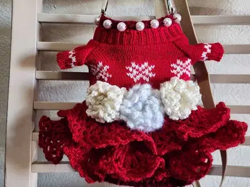 미니어처 니트 스마트폰 케이스 숄더백 포테치노 사에라 벨파치 뜨개인형