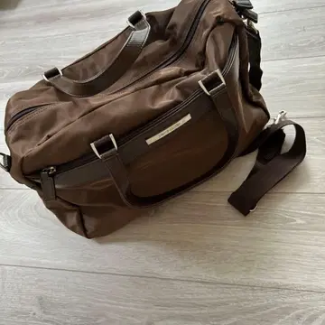 pierre cardin ACE제 브라운 나일론 보스턴 백