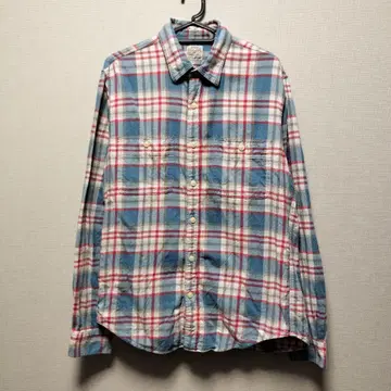 플란넬 체크 셔츠 M 모리셔스 제조