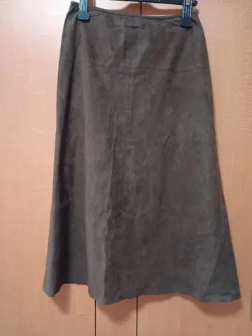 크리스찬 오자르 브라운 플레어 스커트 M 9호 성인 인조 가죽