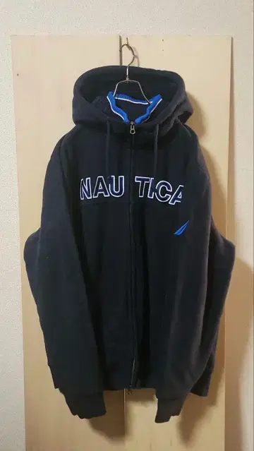 NAUTICA 네이비 플리스 내 보아 후드티