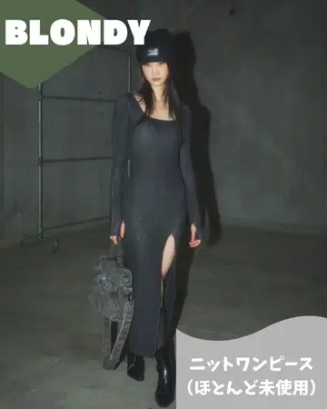 [뼈대 스트레이트 추천] BLONDY 니트 원피스