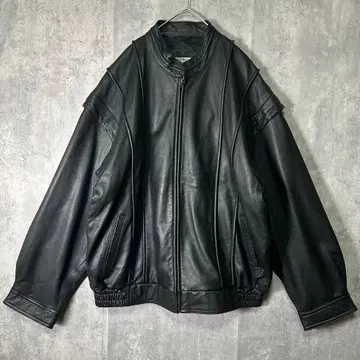 고급 램 가죽 자켓 블랙 빅 사이즈 블루종