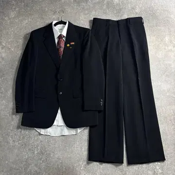 [ vintage ] 셋업 싱글 수트 블랙 극상 울