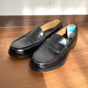 [ 미사용 새상품 ] 하루타 블랙 가죽 로퍼 24EE 4514