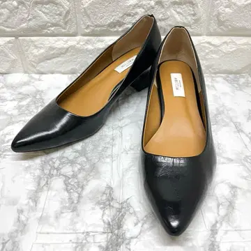 슬림 레그 펌프스 MILLIWM 가죽 스틸레토 24.5cm 블랙