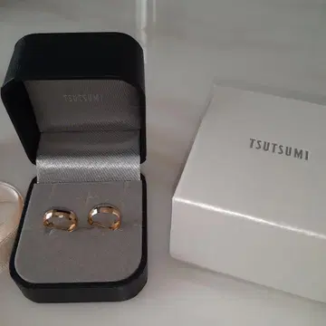 TSUTSUMI 골드 후프 귀걸이 박스 포함