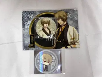 박앵귀 월영초 카자마 치카게 메시지 카드 캔뱃지 세트