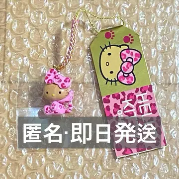 [ 오사카 한정판 ] 일광화상 갸루 키티 레오파드 무늬 매듭 스트랩