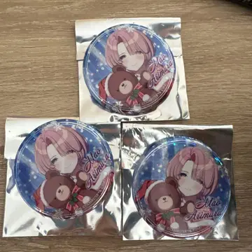 아리무라 마오 크리스마스 캔뱃지 3개
