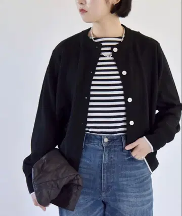 SHIPS quaranciel 울100% 크루넥 가디건