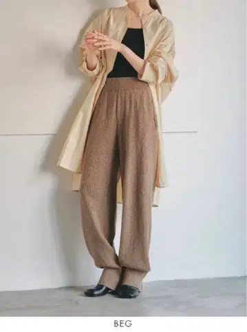 [todayful] 리브 니트 이지 팬츠 베이지 38