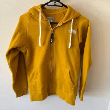 THE NORTH FACE 풀 집업 후드티 머스타드 여성용 S 사이즈