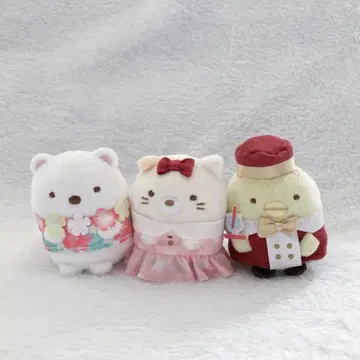 스미코구라시 손바닥 봉제 인형 여행 가고 싶어 펭귄? 시로쿠마 고양이