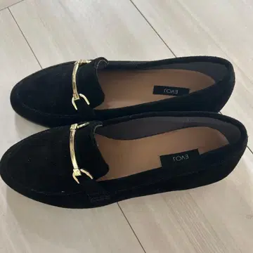 블랙 스웨이드 비트 로퍼 22 사이즈 EVOL