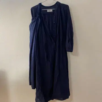 SLOBE 다크 네이비 셔츠 원피스