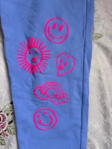 ZUMBA 정품 JWI 라이트 펄 네온 핑크 로고 맨투맨 팬츠