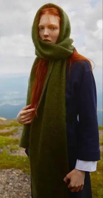 ieefer 머플러 올리브 그린 size M