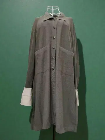 소니아 리키엘 그레이 니트 롱 가디건 레트로 구제 의류