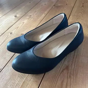 무인양품 피로를 덜어주는 가죽 펌프스 23cm 블랙