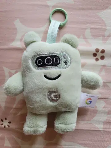 Google 봉제 인형 키링 라이트 그린