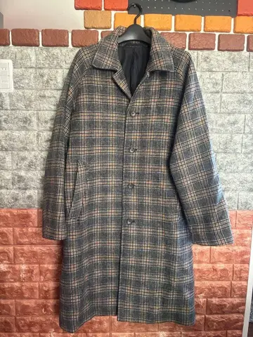 체크 무늬 롱 체스터 코트 어반 리서치