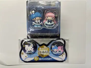 산리오 복권 A상 리틀트윈스타 F상 캔뱃지 키티 & 리틀트윈스타